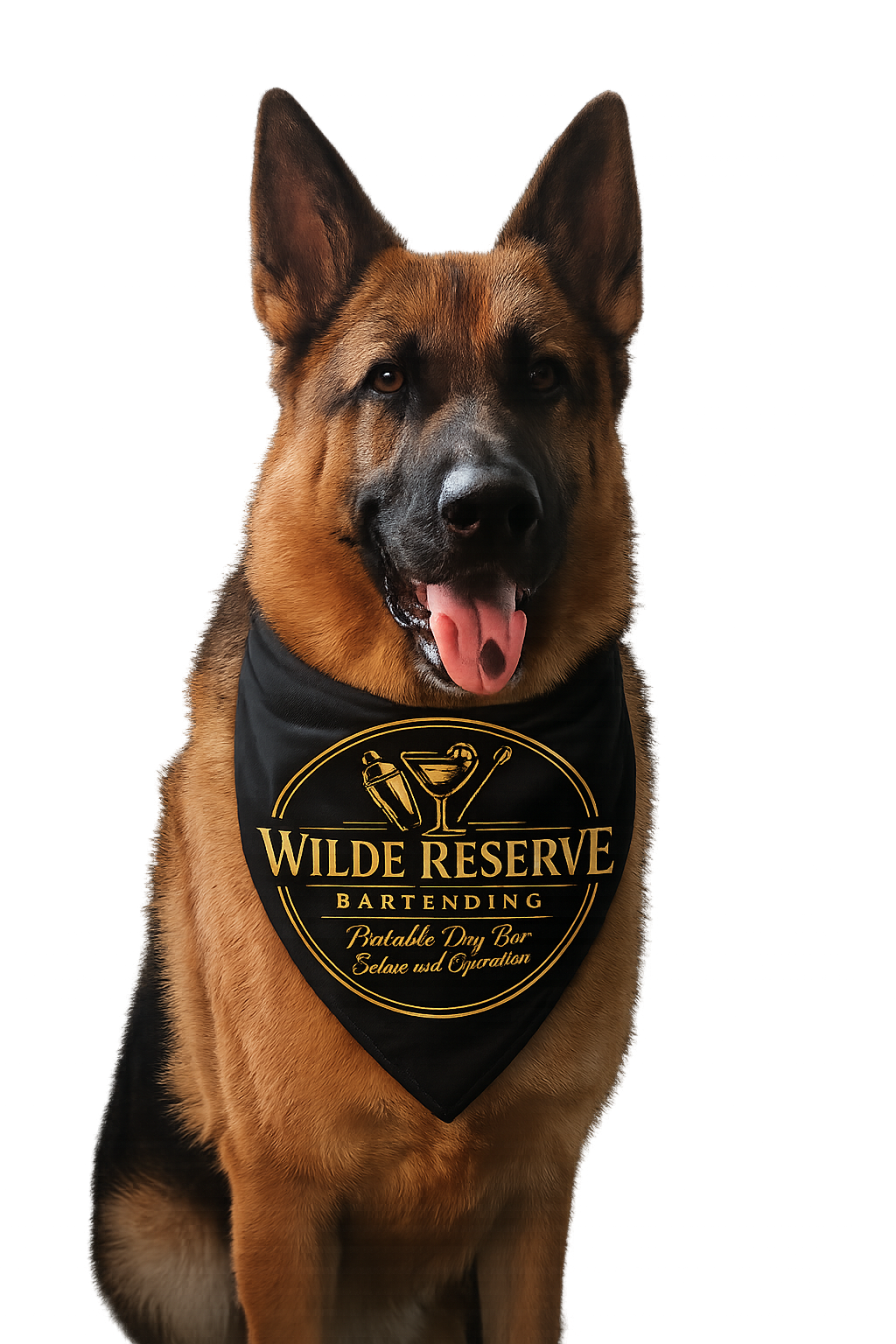 Theo wearing a Wilde Reserve Bartending bandanna